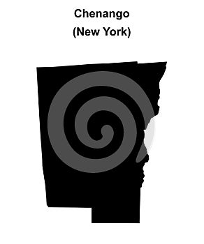 Chenango outline map