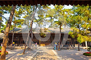 Chengde imperial summer resort scene- Houses under the pine trees