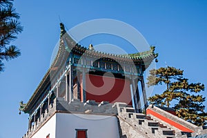 Chengde Mountain Resort in Putuo, Hebei Province by the Temple of the main building of the Red House