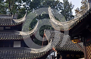 Chengdu, China: Wenshu Temple Flying Eave Roofs