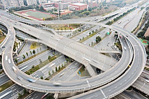 Chengdu - flyover aerial view in daylight