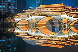 Chengdu old bridge at night