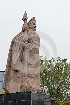Statue of Zhang Qian, Chenggu, Hanzhong, Shanxi, China. Zhang Qian(?-114 BCE) was a famous Explorer and diplomat. photo