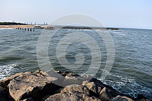 Chennai Ennore Nettukuppam Beach Broken Pier