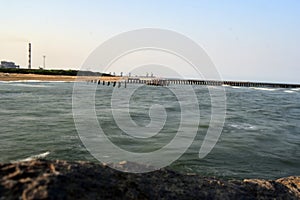 Chennai Ennore Nettukuppam Beach Broken Pier