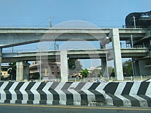 Chennai metro train double bridged photo
