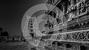 The Chennakeshava Temple, Belur Karnataka in Black and White