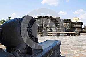 Chennakeshava temple complex, Belur, Karnataka. General view fro