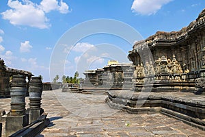 Chennakeshava temple complex, Belur, Karnataka. General view from the North West.