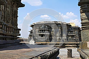 Chennakeshava temple complex, Belur, Karnataka. General view from the South West