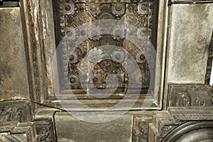 Ornate roof of Chennakeshava Temple complex, Belur, Karnataka, India photo