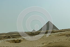 Cheops, Kefren, Micerino pyramids of Giza. Egypt photo