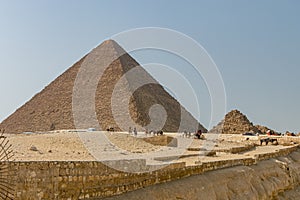 Cheops, Kefren, Micerino pyramids of Giza. Egypt