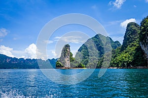 Cheow Lan Lake cliffs, Khao Sok National Park, Thailand