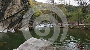 Chepelarska River (Chaya) passing through the Rhodope Mountain, Bulgaria