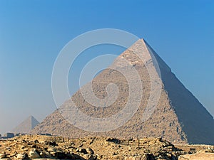 Chephren pyramid in Gizeh, Egypt