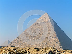 Chephren pyramid in Gizeh, Egypt