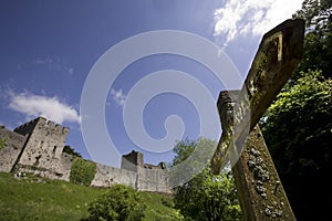 Chepstow castle monmouthside wales