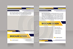 Chequebook providing blank brochure layout design