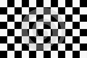 Chequered flag finish car race black white