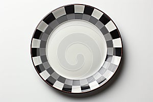 Chequered Plate on white background