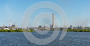 Cherepovets Metallurgical Plant, view from the Sheksna River