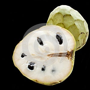 Cherimoya over black