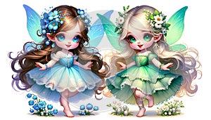 Cherish-Series: Gleeful Frolic of Bluebell and Daisy Fairies