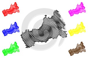 Cherkasy Oblast map vector