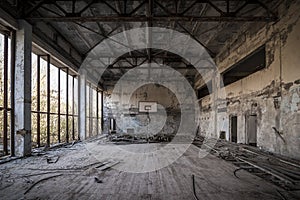 Chernobyl - Abandoned basketball court