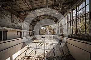 Chernobyl - Abandoned swimming pool in Pripyat