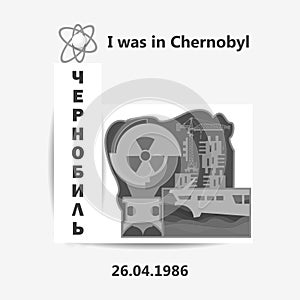 Chernobyl, april 26, 1986 black ink lettering