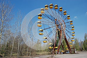 Chernobyl area. Lost city Pripyat.