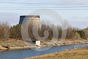 Chernobyl cooling tower photo