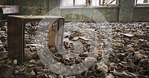 Chernobyl - gas masks on the floor