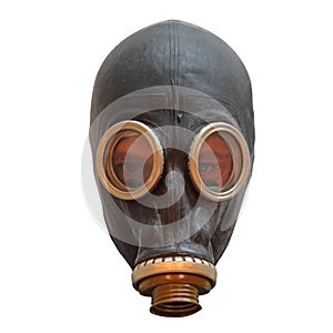Chernobyl mask with man eyes