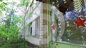 Chernobyl Pripyat Abandoned Police station and broken doors