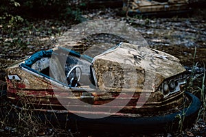 Chernobyl / Ukraine  Chernobyl exclusion zone. Ruins of abandoned places. Zone of high radioactivity. Ruins of buildings