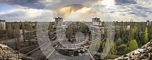 Chernobyl - Wide angle view of Pripyat photo