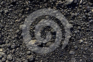 Chernozem granular soil top view