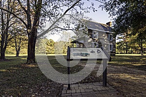 Cherokee Council House and sign