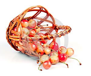 Cherries in basket