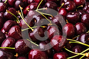 Cherries closeup background