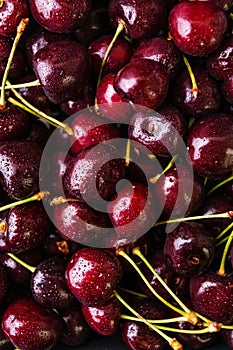 Cherries closeup background