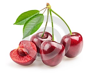 Cherries isolated