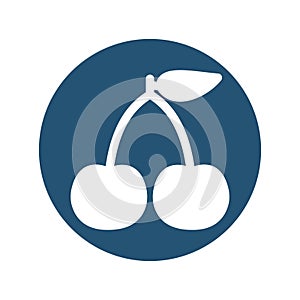 Cherries Line Vector Icon which can easily modify