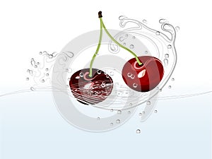 Cherries in water