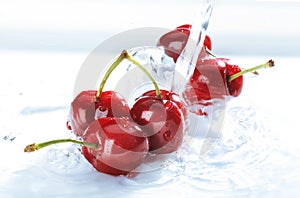 Cherries in water