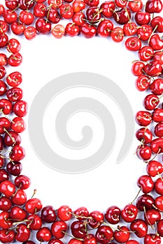 Cherries on white background - studioshot