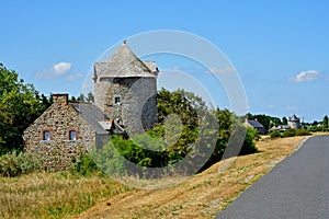 Cherrueix; France - july 28 2019 : windmill